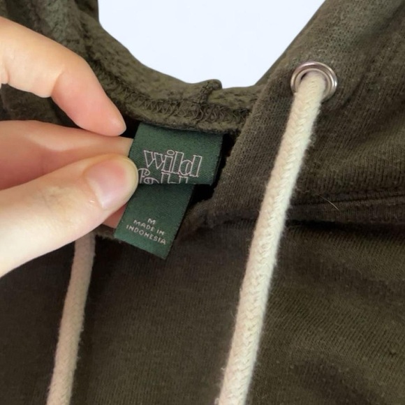 Wild Fable Forest Green Cropped Hoodie - Picture 4 of 4